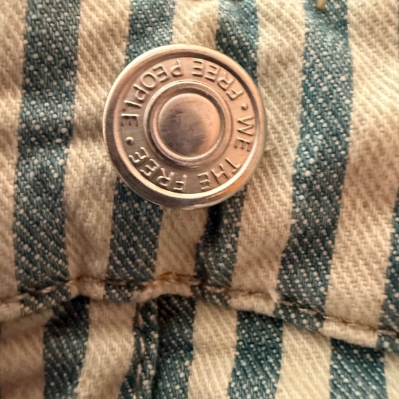 Free People Women’s Moxie Railroad Low-Slung Barrel Jeans - Picture 6 of 14